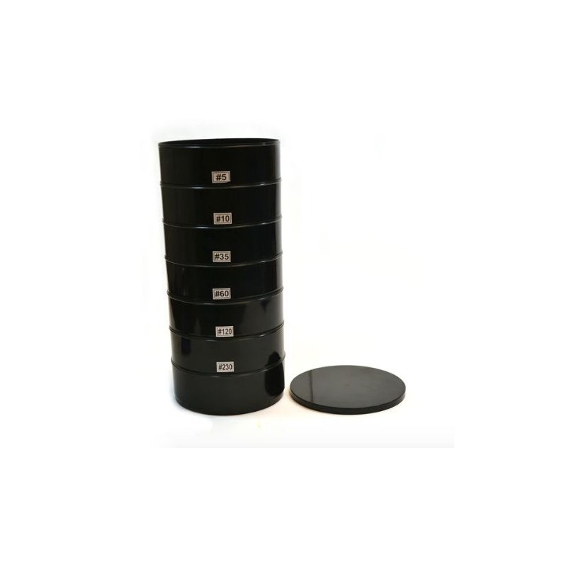 Tamices plástico 60x165 mm BI-0139. Columna 6 mallas 4-0'063 mm