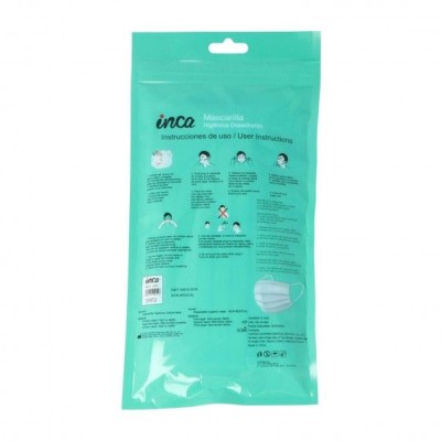 Mascarillas desechables polipropileno 3 capas. Caja 50 unidades