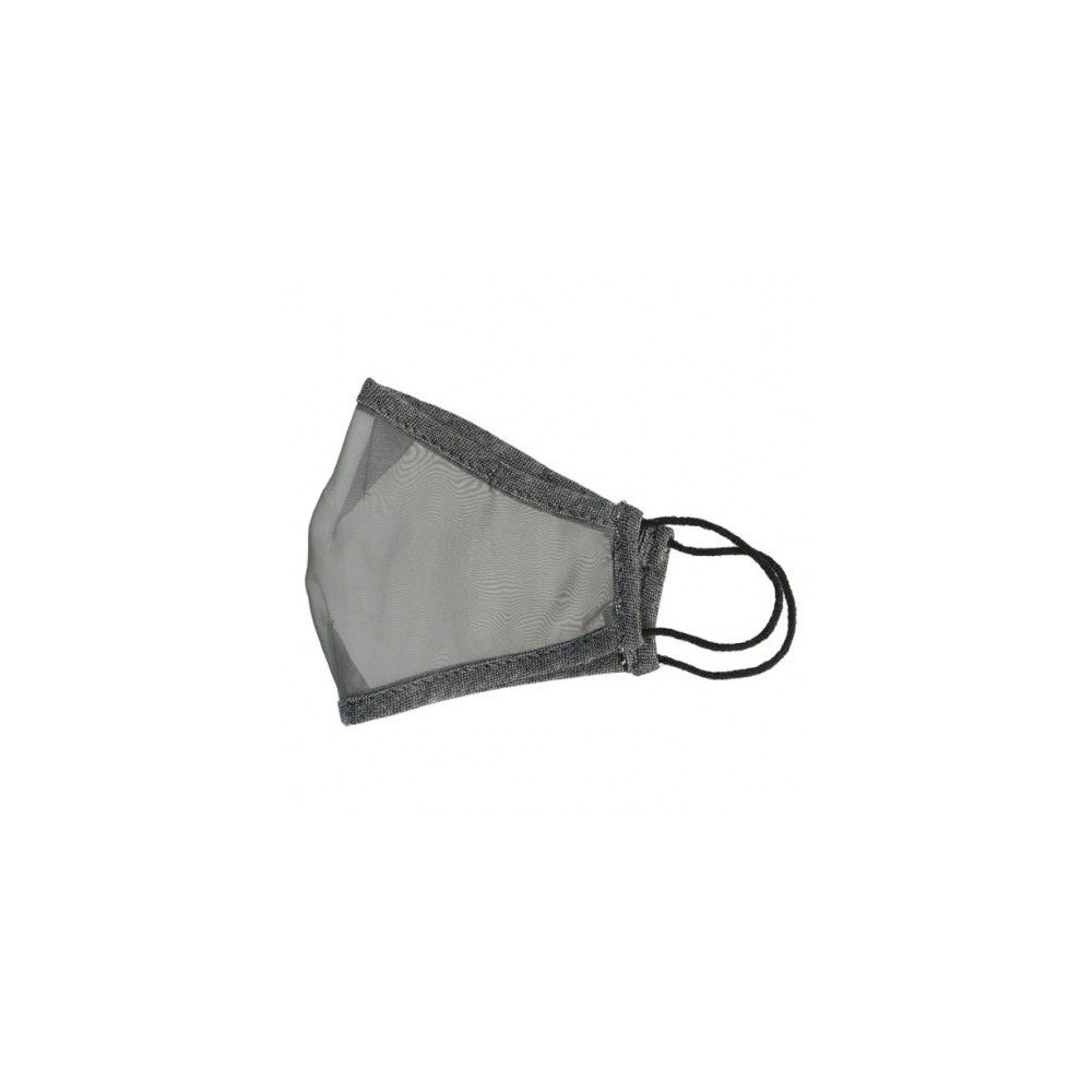 Mascarillas transparentes tela color gris. Pack 10 unidades