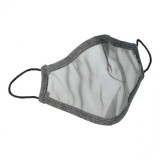 Mascarillas transparentes tela color gris. Pack 10 unidades