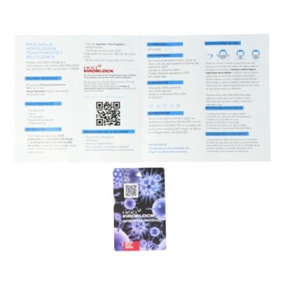 Mascarillas transparentes tela color gris. Pack 10 unidades