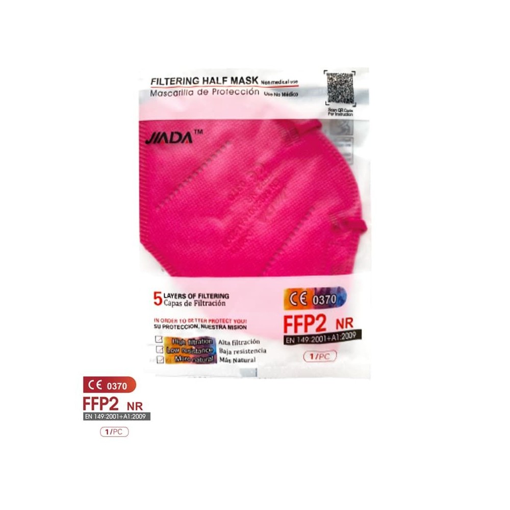Mascaretes autofiltrants FFP2 colors sense vàlvula. Pack 20 unitats