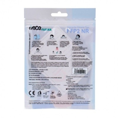 Mascarillas autofiltrantes partículas FFP2 azules sin válvula. Pack 20 unidades