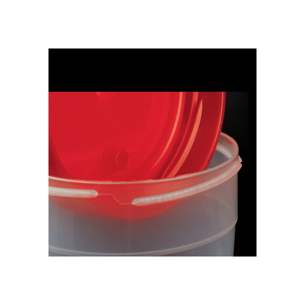 Pots plàstic PP tap rosca 150 ml D-409702. Capsa 450 unitats