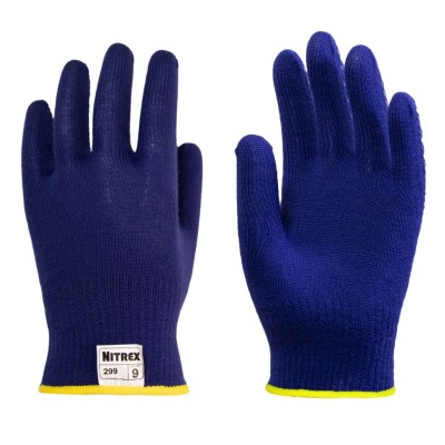 Guantes seguridad nylon-nitrilo protección mecánica y térmica 100ºC. Par
