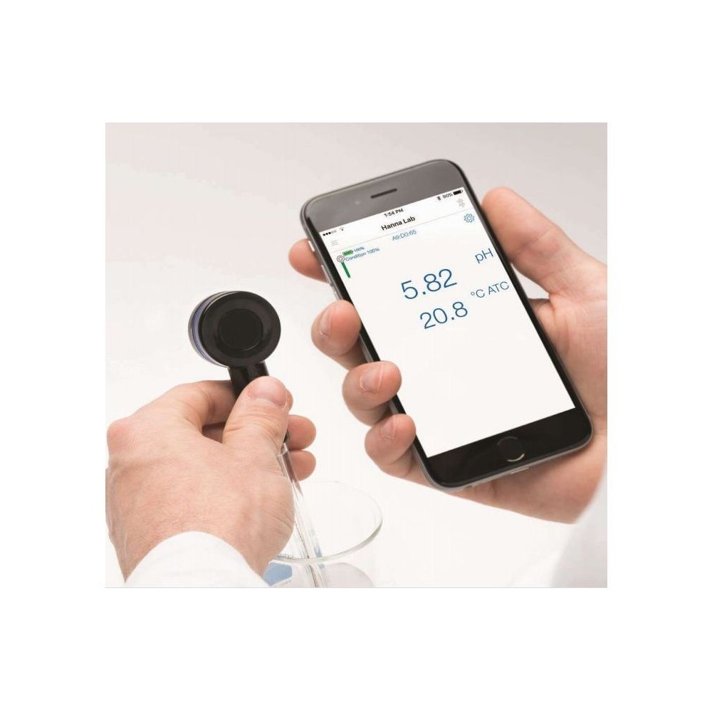 Elèctrode de pH/Temp amb Bluetooth HI-11102. Usos generals vidre