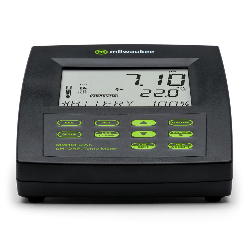 pH-metro laboratorio  Milwaukee MI-151. Rangos pH-ORP-Temp