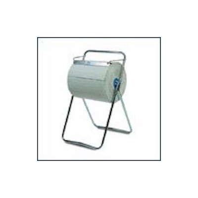 Portabobines dispensador paper netejar. Metàl·lic portàtil