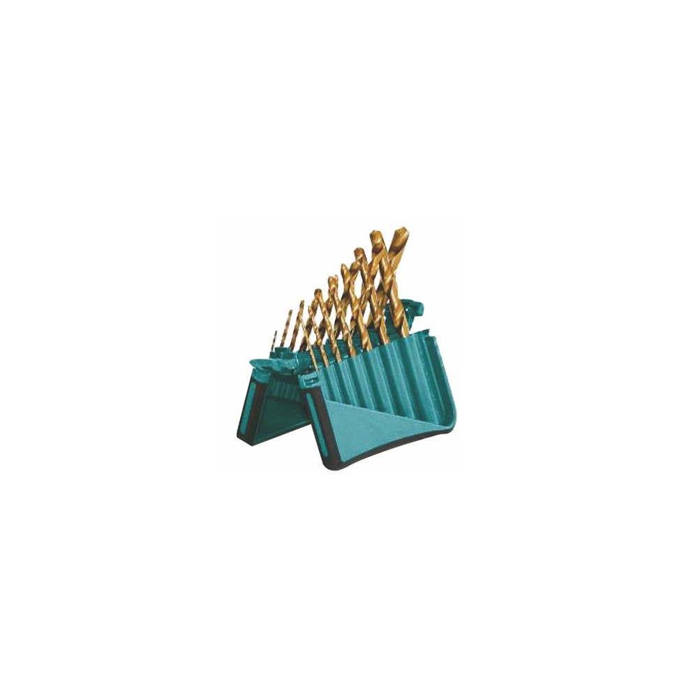 Brocas HSS titanio para metales BR-715. Juego 15 piezas 1'5-10