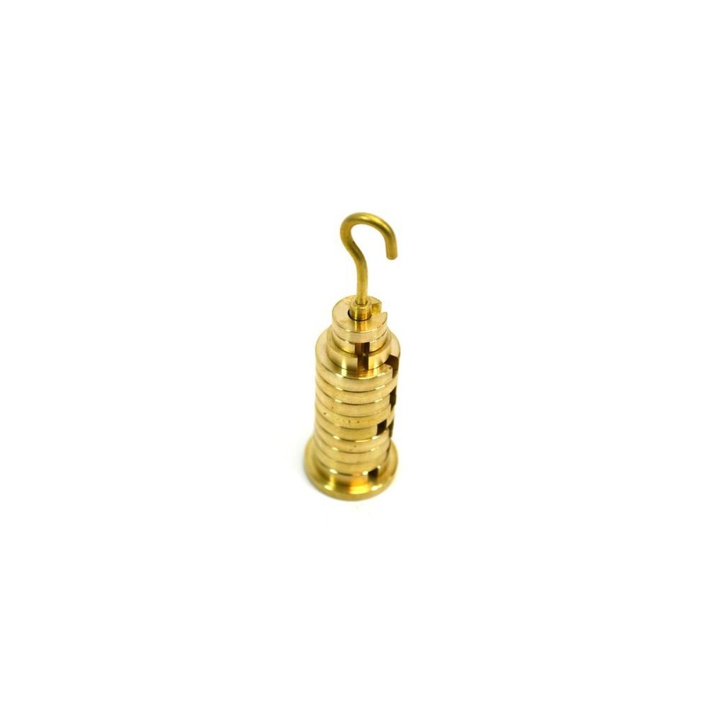 Pesas ranuradas con portapesas V-11268. Juego 2x5g-1x10g-9x20g-1x50g