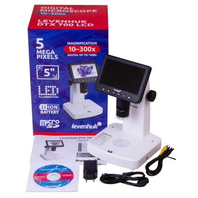 Microscopio digital USB Levenhuk DTX 700 LCD. Sensor 5 Mp zoom (10x-1200x)