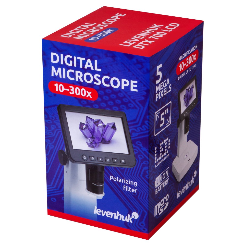 Microscopio digital USB Levenhuk DTX 700 LCD. Sensor 5 Mp zoom (10x-1200x)