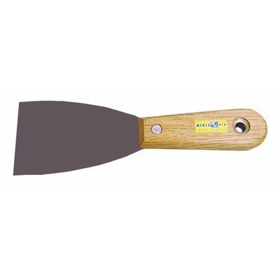 Espátula flexible cromada con mango madera. Tamaño 50 mm