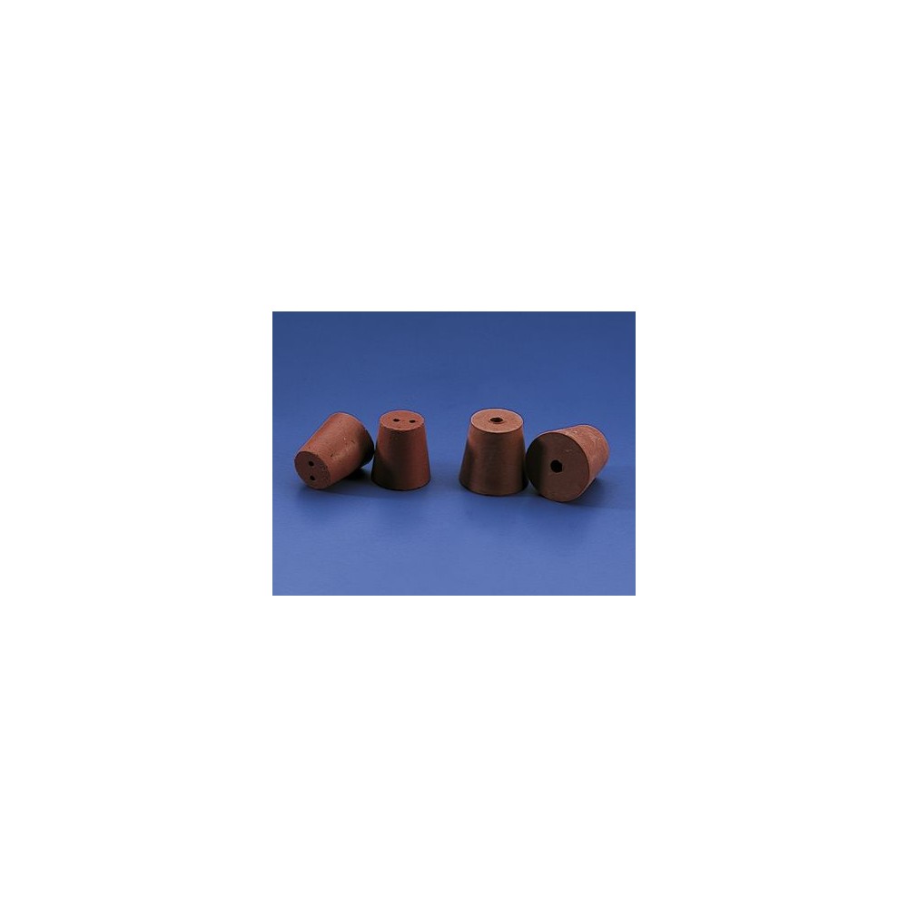 Tap goma gris 5 preforats Ver-34P. Mides 34x28x30 mm