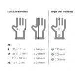 Guantes examen nitrilo negros alta protección talla L (9-10). Caja 100 unidades