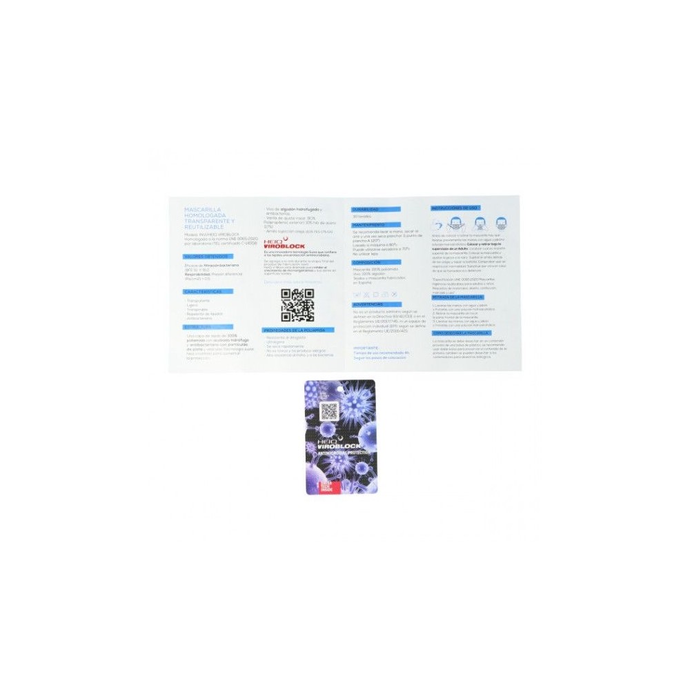 Mascaretes transparents plàstic PS. Paquet 10 unitats