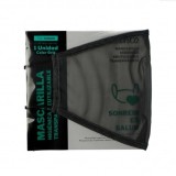 Mascarillas infantiles transparentes tela reutilizable color gris. Pack 10 unidades