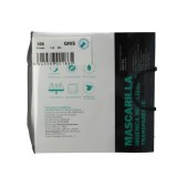 Mascarillas transparentes tela reutilizable color gris. Pack 10 unidades