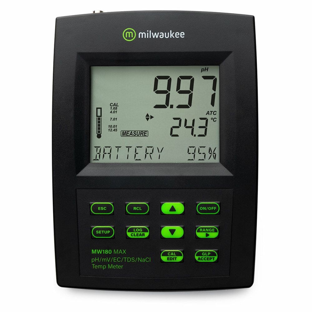 Mesurador multiparamètric Milwaukee MW-180. Escales pH-ORP-CE-TDS-NaCl-gC