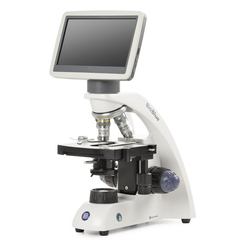 Bioblue BB-4220 semiplanoacromatic microscope. Monocular 40x-400x
