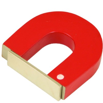 Imán alnico herradura rojo PH-0795E. Medidas 50x38x9 mm