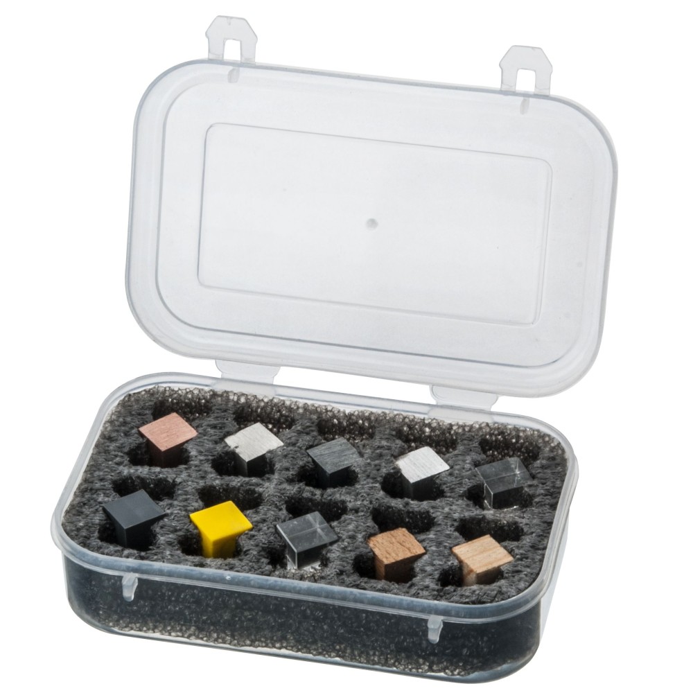 Cubos densidad 10x10x10 mm EL-312749. Juego 10 materiales
