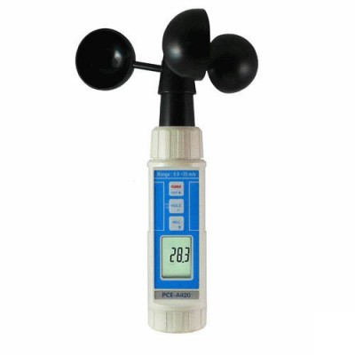 Anemómetro digital PCE-A420. Cazoletas con 5 escalas