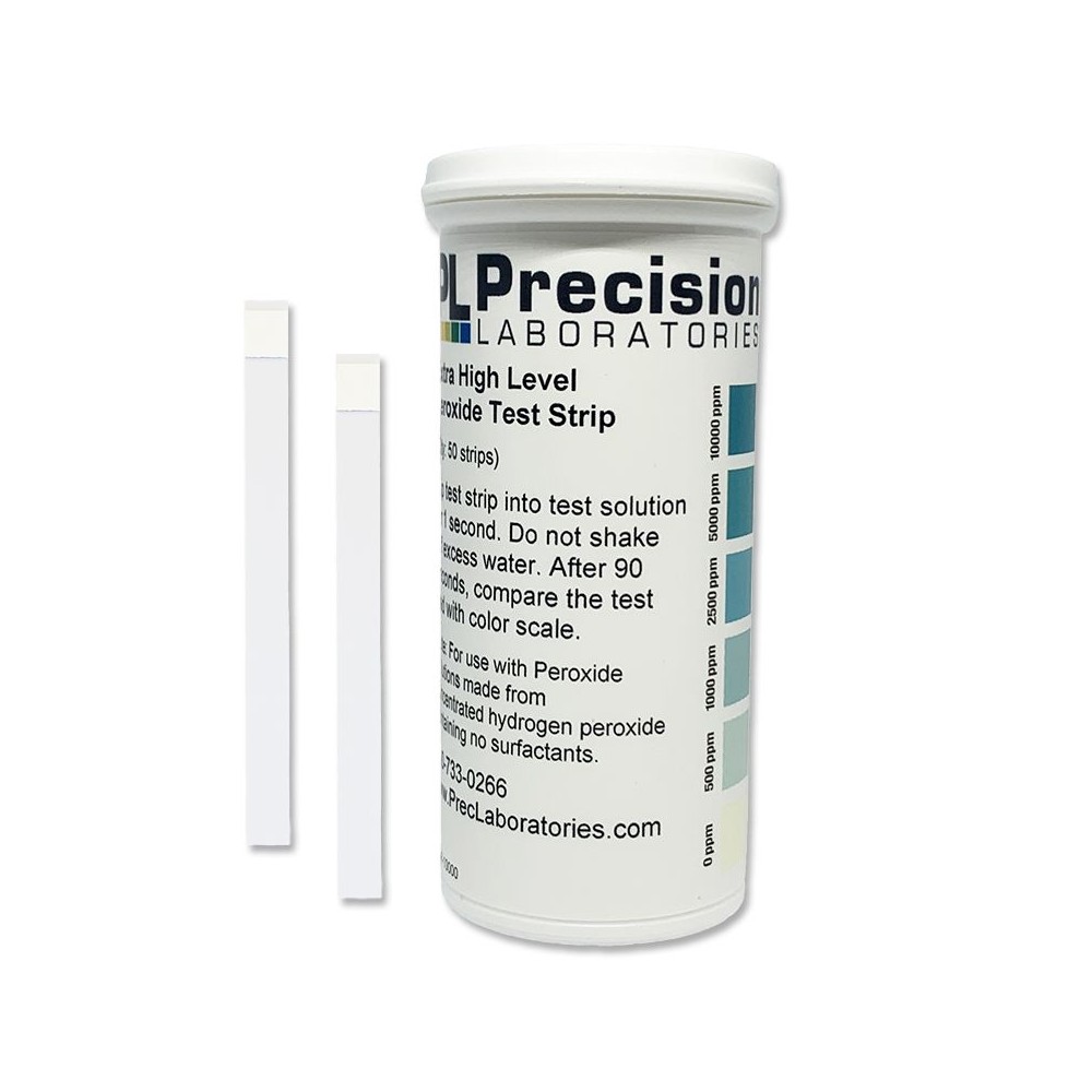 Tires reactives peròxid 0-500-1000-2500-5000-10000 ppm PER-10000. Tub 50 unitats