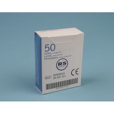 Portaobjetos cortados 26x76 mm. Caja 50 piezas