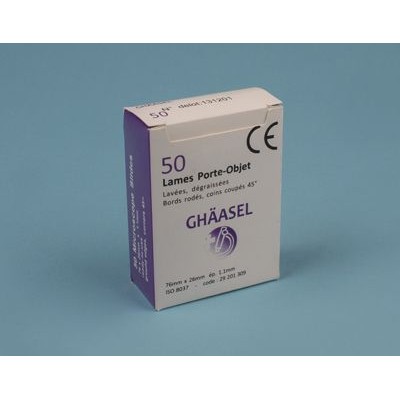 Portaobjectes polits 26x76 mm. Capsa 50 peces