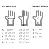 Guantes examen nitrilo alto riesgo talla L (8-9) GNAR3. Caja 100 unidades