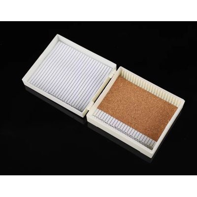 Capsa guardar portaobjectes plàstic BPG-039. Capacitat 25 peces