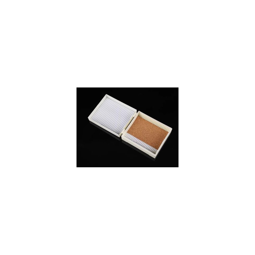 Capsa guardar portaobjectes plàstic BPG-039. Capacitat 25 peces