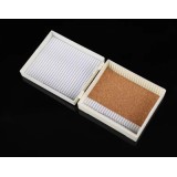 Capsa guardar portaobjectes plàstic BPG-039. Capacitat 25 peces