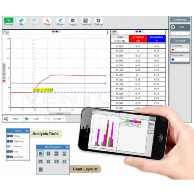 Consola adquisició dades Easysense V-Log-4. USB & Bluetooth 4 sensors