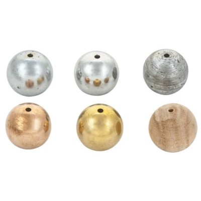 Boles pendulars 25 mm amb forat PH-0109. Joc 6 materials
