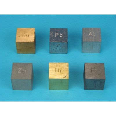 Cubos densidad 20x20x20 mm V-11311. Juego 6 materiales