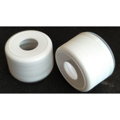 Tap rosca foradat amb precinte. Adequat flascons comptagotes