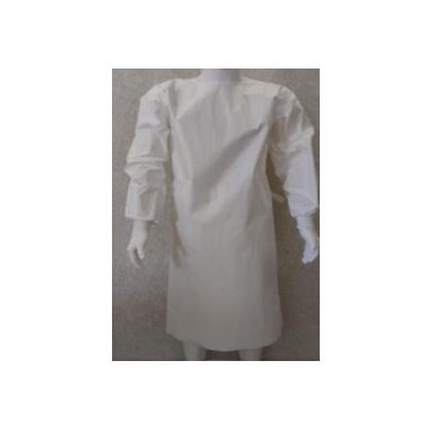Bata estéril impermeable 43g+PE cinta trasera. Talla L