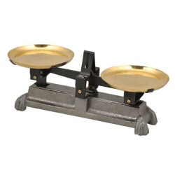 Balanza dos platos con pesos CH0017B-PH0037C. Capacidad 2000 g en 1 g