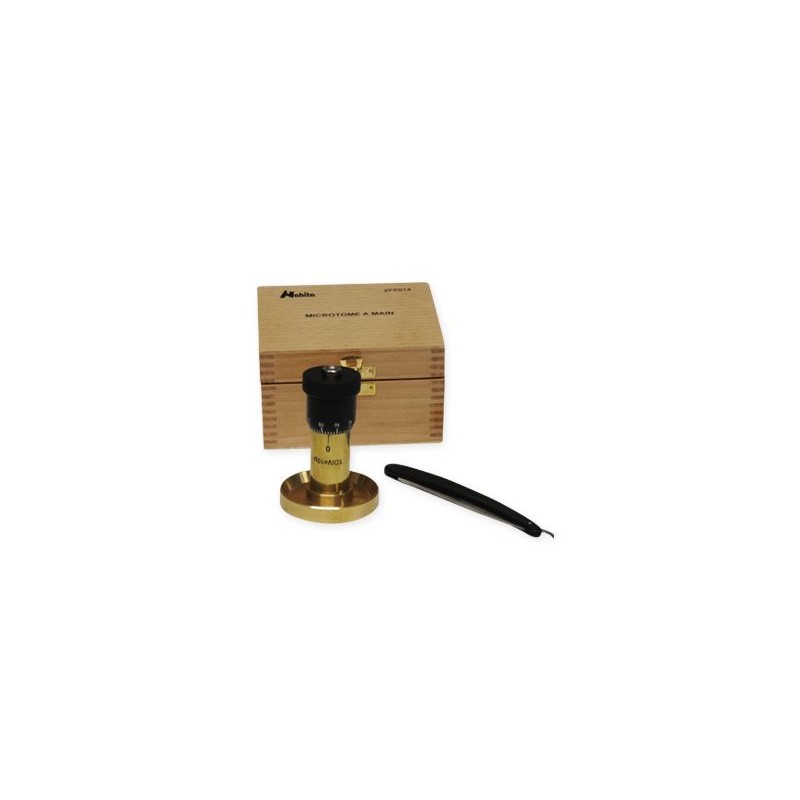 Micrótomo mecánico manual de mano Nahita ZFP-014 con navaja. Cortes 0'01 mm