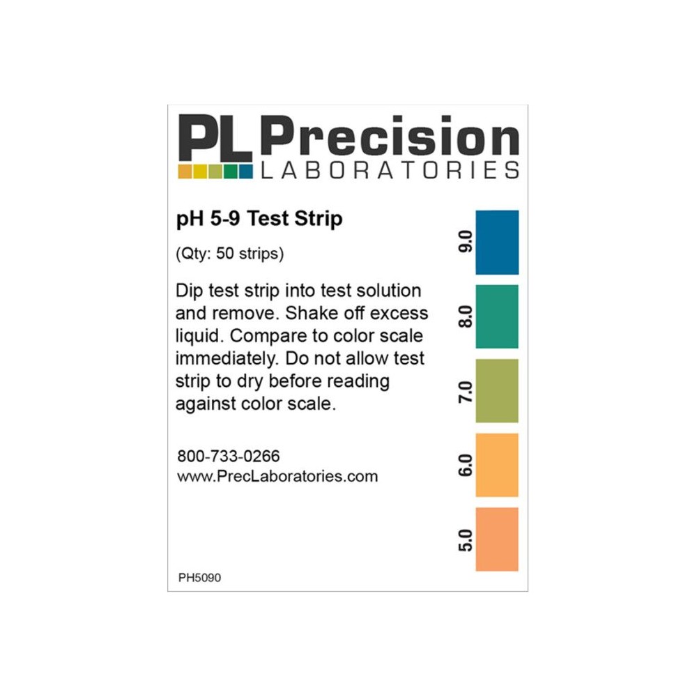 Tires indicadores plàstic pH -6 (0'5 pH) PH-0060-1. Bossa 50 unitats