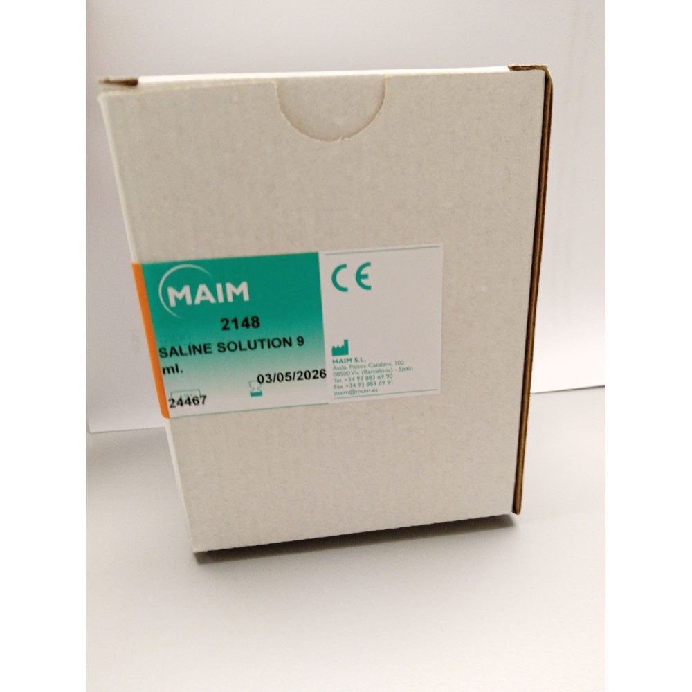 Sèrum fisiològic solució salina 0'85% (PSS) M-2148. Tubs 20x9 ml