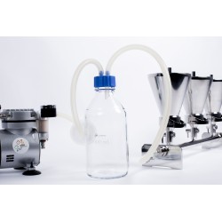 Frasco vidrio para vacío tapón rosca 2 orificios FR2005. Capacidad 5000 ml