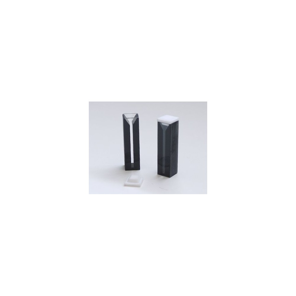 Cubetes espectrofotòmetre quars pas 10 mm 0'5 ml. Capsa 2 unitats