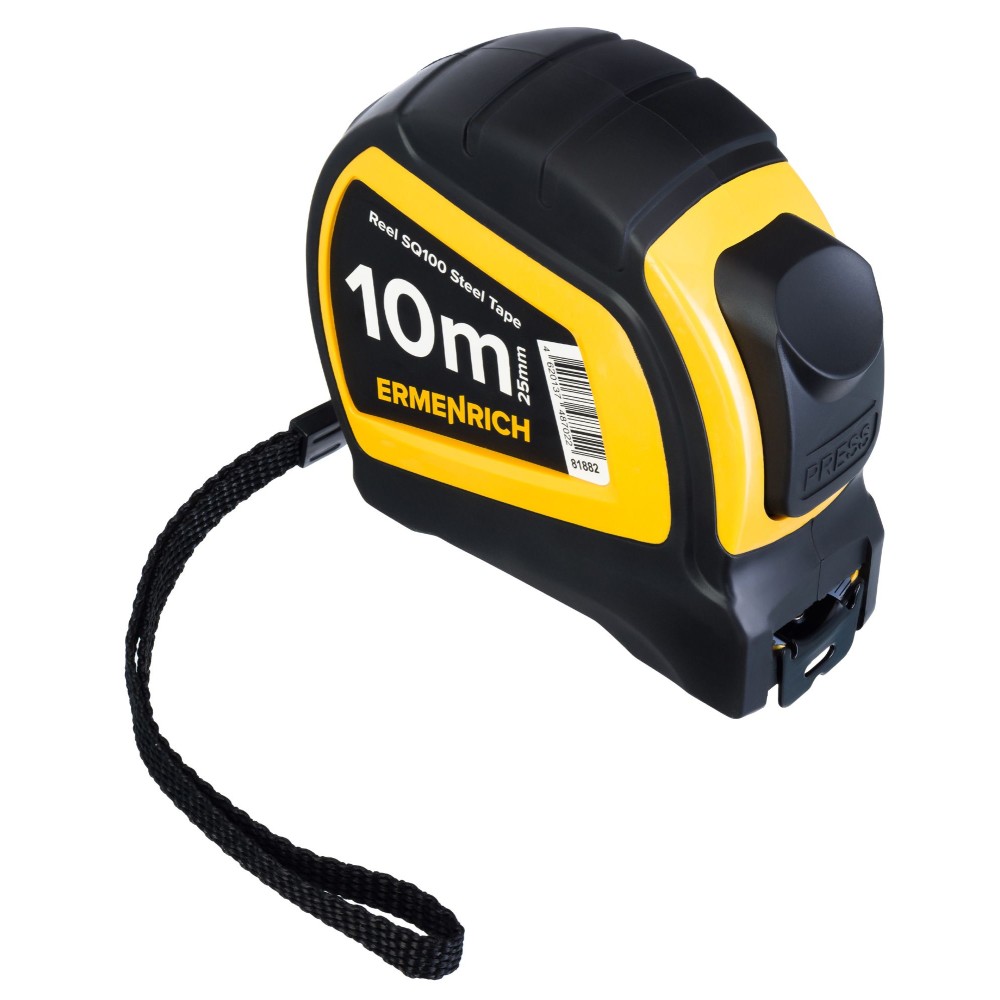 Flexòmetre cinta acer 25 mm amb fre SQ-100. Longitud 10 metres