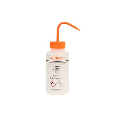 Flascó rentador plàstic PELD imprès CKB-012. Etanol 500 ml