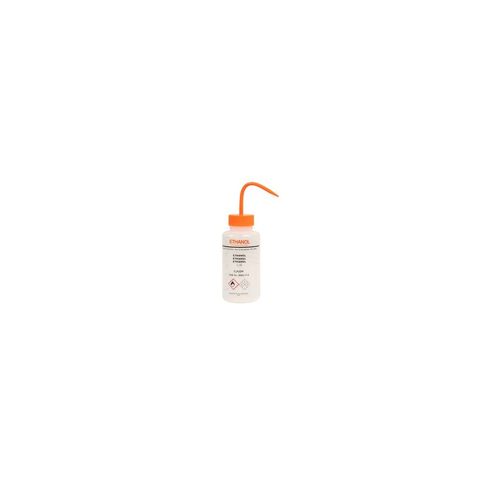 Flascó rentador plàstic PELD imprès CKB-012. Etanol 500 ml