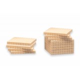 Bloque multibase madera centena. Medidas 100x100x10 mm