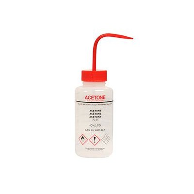 Frasco lavador plástico PELD impreso CKB-014. Acetona 500 ml